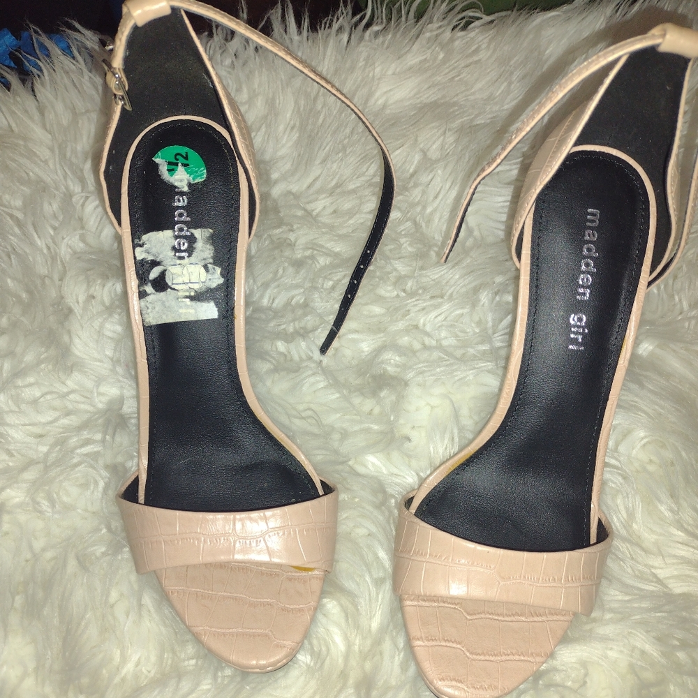 Madden Girl Pink Beige Heels.
